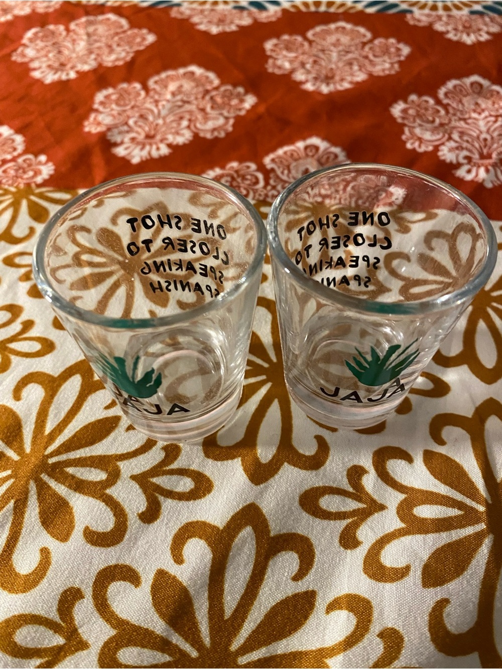Green Logo Shot Glasses - Set of 2 and 2 inches